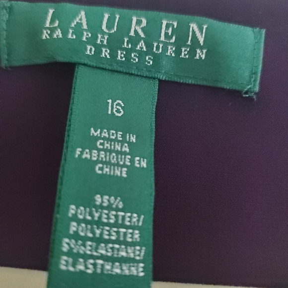 Lauren Ralph Lauren Sleeveless Dress in purple Raisin Size 16 - Picture 9 of 11